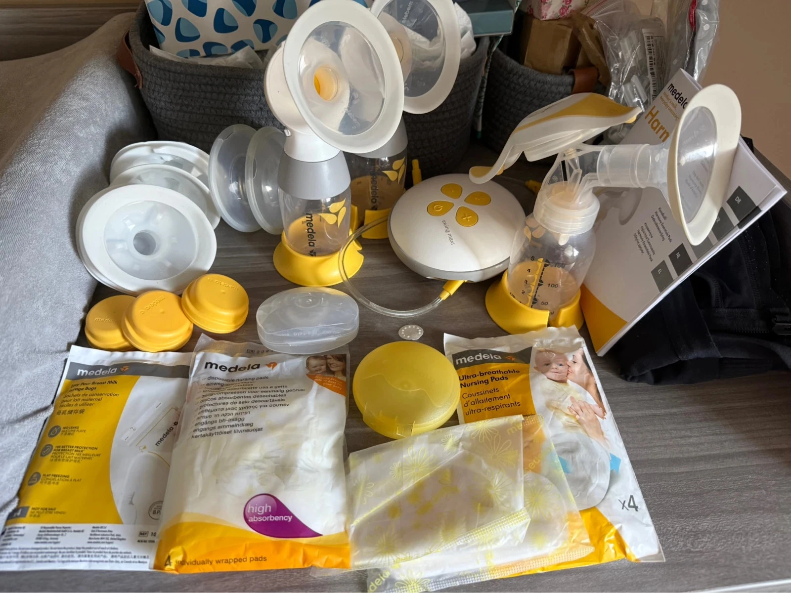 Lot Medela complet – Double tire-lait électrique + tire-lait manuel + accessoires